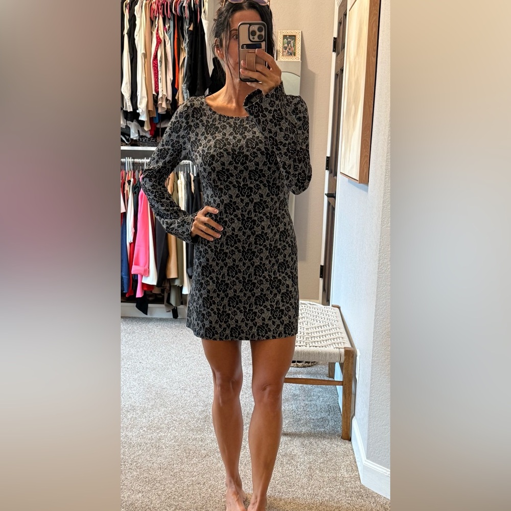 Vici Black Floral Long Sleeve Dress